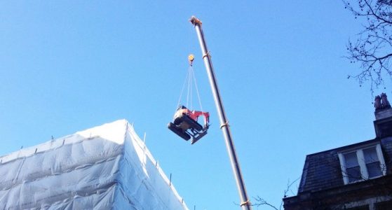 100 Ton Crane Lift Kicks Off Demolition at Tottenham Court Road